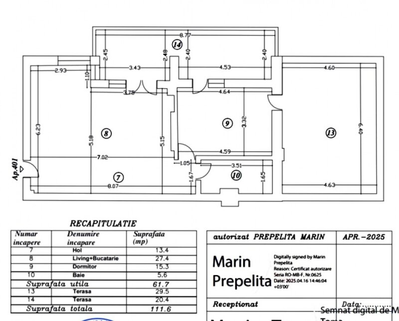 Bucurestii Noi, un spatiu generos pentru idei marete - 111,6 mp, 2 terase spectaculoase.